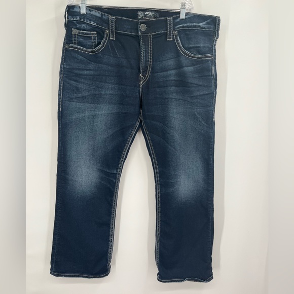 Silver Jeans Other - Silver Zac Jeans Mens Stretch Dark Wash Blue Denim Boot Straight Sz‎ 40